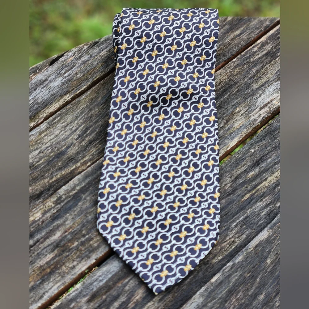 Vintage Paolo Gucci Horsebit Silk Neck Tie